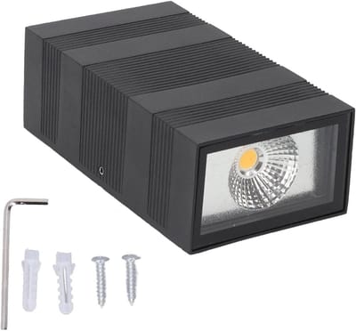 LED Wandlamp - Buitenlamp - Terras Verlichten - Waterdicht Aluminium - 160x90mm - Wit Licht