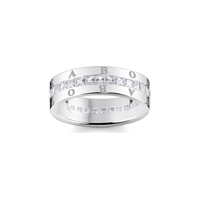 Thomas Sabo Dames Dames ring 925 sterling zilver sterling zilver Zirkonia 54 Zilver 32020620