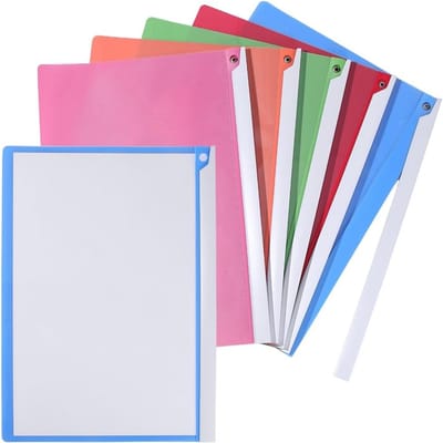 10 Stuks 5 Kleuren Duidelijke Bestanden Map met Swing Clip, Plastic Rapporthoezen voor A4 & Letterformaat, Ideaal voor CV's, Presentaties en Kantoororganisatie