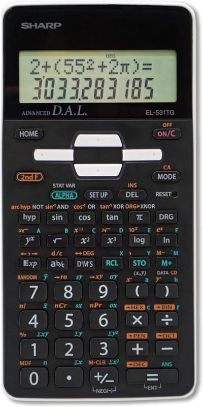 Wetenschappelijke Rekenmachine - Technische Calculator - Studie en Werk - Hybride Aangedreven LCD - 15.5 x 7.9 cm - Zwart Wit