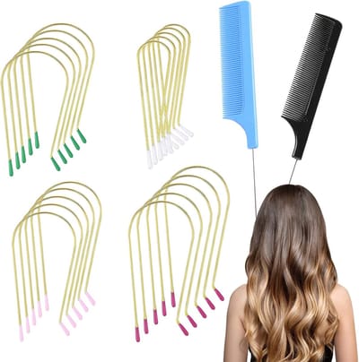 22-delige vervangingsset voor warm roller clips, geschikt voor verschillende formaten rollers en krultangen, 4 maten beschikbaar