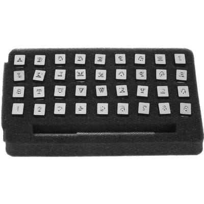 Leer Stempelset, Letter Stempel, Cijfer Stempel, Stempel Stempel, Stempel Stempel Set (3,5 mm) black