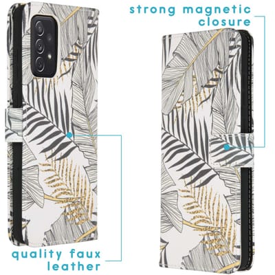 imoshion Hoesje - Geschikt voor Samsung Galaxy A72 - Design Softcase Bookcase - Glamour Botanic