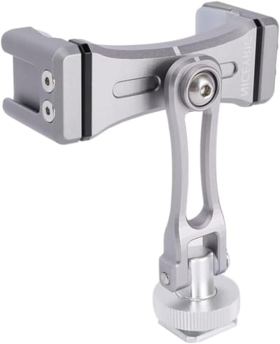 Aluminium Camera en Tripod Houder voor iPhone 15/14/13/12 Pro Max - 360 Graden Rotatie, Vlog en Fotografie Steun met Verstelbare Hoek en Smartphone Klem