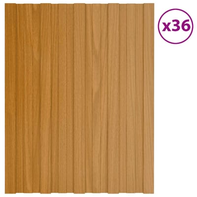vidaXL - Dakpaneel - 36 - st - Naturel - 60 - x - 45 - cm - Verzinkt - staal