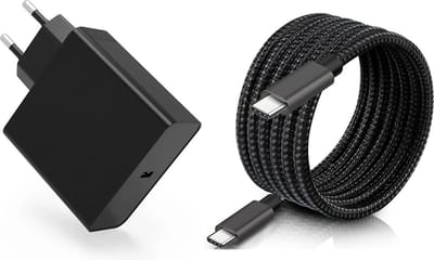 DrPhone Universele Snellader USB-C PD 45W Lader + 240W 48V/5A USB C naar USB C kabel -Geschikt voor Smartphones, Tablets & Laptops