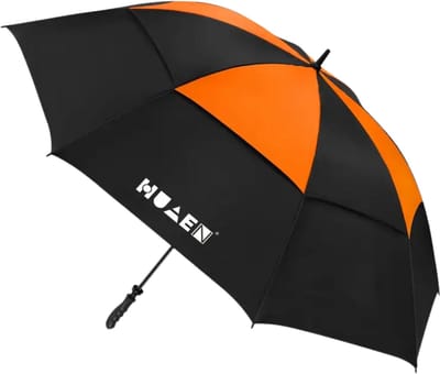 Nivard Moderne Golf Paraplu - Stormparaplu - Opvouwbaar - Windproof - Stormproef - UV Bescherming - Umbrella - Draagbaar - Oranje