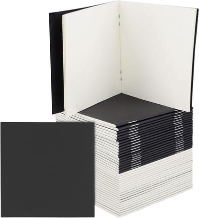 40 Pack Mini Pocket Kraft Notebooks Bulk - Klein Blank Notitieboekje, 48 Pagina's Gewoon Papier, Ideaal voor Reizigers en Kantoor, Perfect voor Schrijven en Notitieplannen, 10,5 x 14,8 cm