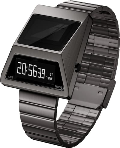 SEKETO SolarTank - Horloge 40mm Grey Staal OLED