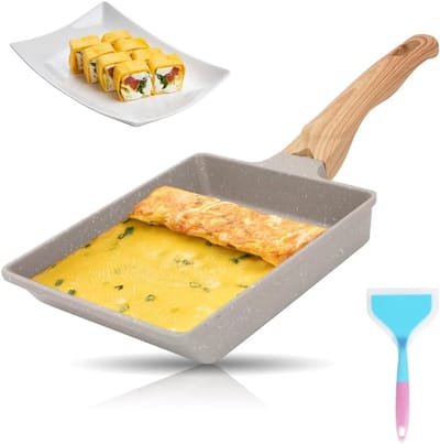 Rechthoekige Tamagoyaki Omeletpan - Aluminium Anti-aanbakpan voor Inductie en Gas
