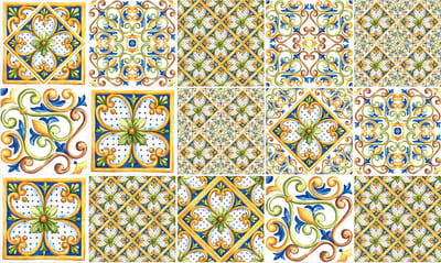 Plaktegels - Zelfklevende Tegels - 15x15 cm - Ulticool - Decoratie Sticker Tegels - Folklore Groen Bloem Ornament - Meubelfolie - 15 stuks - Plakfolie Keukenkast Tegelstickers Meubel stickers - Zelfklevend - Badkamer - Keuken