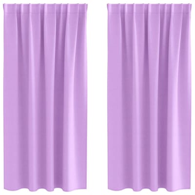 vidaXL Zwart-out Gordijnen met Ringen 2 st Paars 175 x 140 cm
