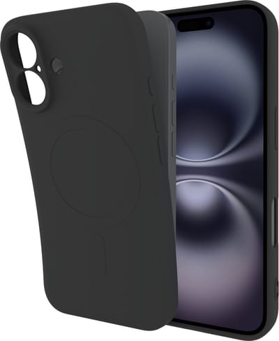 Just in Case hoesje geschikt voor iPhone 16 Hoesje geschikt voor MagSafe - Color Backcover - Zwart