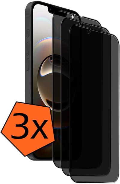 Screenprotector - 3 Stuks - Geschikt voor Apple iPhone 16e - Privacy Filter - Gehard Glas - Beschermglas - Tempered Glass - Screen Protector