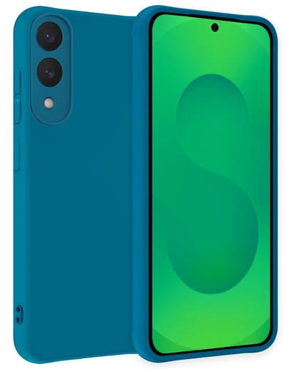Hoesje Geschikt voor Samsung Galaxy S25 Edge - Sterk & Shockproof - Hoes Cover - Siliconen Case - Donkerblauw