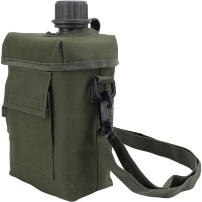 2L Waterfles met Taille Draagtas Grote Capaciteit Lekvrij PVC Waterkan voor Buitensporten Reizen OD Green