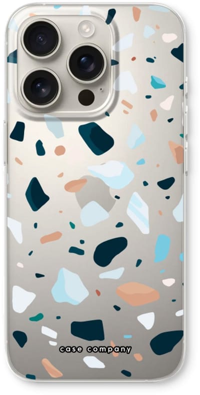 Case Company® - Hoesje geschikt voor iPhone 16 Pro hoesje - Terrazzo N°13 - Soft Cover Telefoonhoesje - Bescherming aan alle Kanten en Schermrand