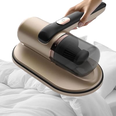 Matras Stofzuiger - Bedstofzuiger Huisdierenhaar - Hygiënisch slapen - 10kPa Zuigkracht - 68W - Goud