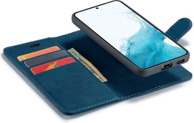 CaseBoutique Bookcase hoesje geschikt voor Samsung Galaxy S25 - Effen Donkerblauw - Kunstleer - 2-in-1 Magnetisch Uitneembaar Design