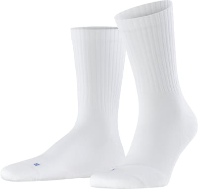 FALKE Run Rib Crew lichte padding katoen functioneel materiaal Sokken unisex wit - maat 37-38