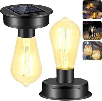 Zonne-energie Lantaarn met LED, 2 Stuks - Buitenverlichting en Vervangingsonderdelen