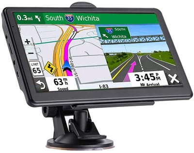 GPS-navigator voor auto, nieuwste 2025 kaart 5 inch touchscreen auto GPS 32-8GB, gesproken afslagbegeleiding, ondersteuning voor snelheids- en roodlichtwaarschuwing, vooraf geïnstalleerde Noord-Amerika levenslange kaart gratis update