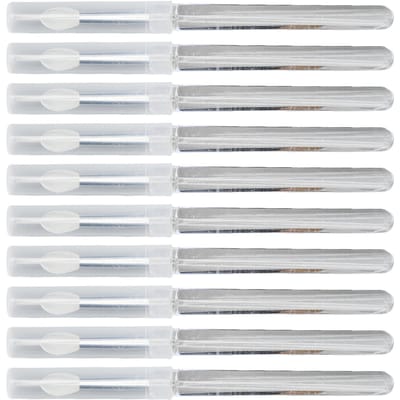 10 stuks Nail Art Siliconen Stick Herbruikbaar Uniform Aanbrengen Spiegeleffect Poeder Vlekken Stick met Deksel white