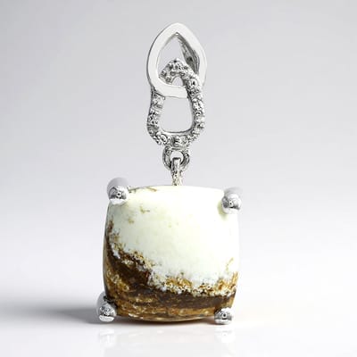 Cavill - Zilveren hanger - 925 Sterling zilver - 6,91 ct Braziliaanse Magnesiet - 0,036 ct Witte Topaas - Elegante sieraden
