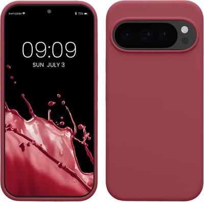 kwmobile telefoonhoesje geschikt voor Google Pixel 10 / Pixel 10 Pro - Hoesje met siliconen coating - Smartphone case in donkerroze