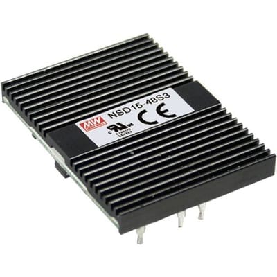 MW Mean Well MEAN WELL NSD15-12S12 DC/DC-converter 12 V 15 W Aantal uitgangen: 1 x Inhoud 1 stuk(s)