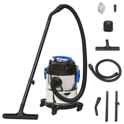 vidaXL Nat- en droogzuiger 1200 W 20 L zilverkleurig