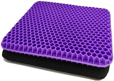 Dailygoods- Zitkussen Ergonomisch - Gelkussen - Drukontlastend - Voor Kantoor/Auto/Rolstoel - Ademend - Driedimensionaal Honingraat Design
