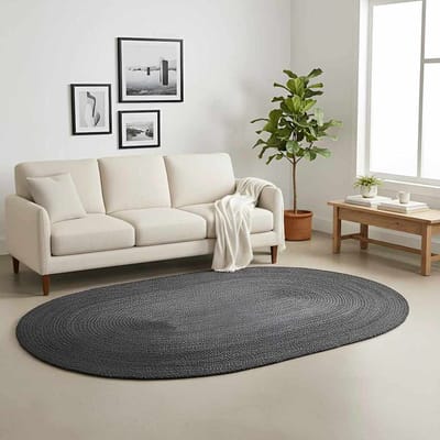 vidaXL - Vloerkleden - Donkergrijs - 152 - x - 245 - cm - Jute