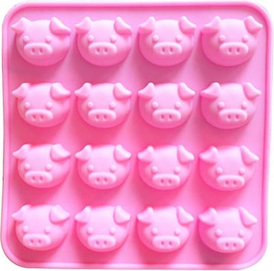 Varkentjes vorm voor ijs - chocolade - zeep of krijt - Piggy Roze - Mal