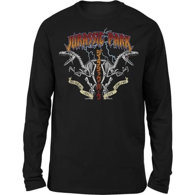 Jurassic Park Raptor Twinz Unisex Long Sleeved T-Shirt - Zwart - S