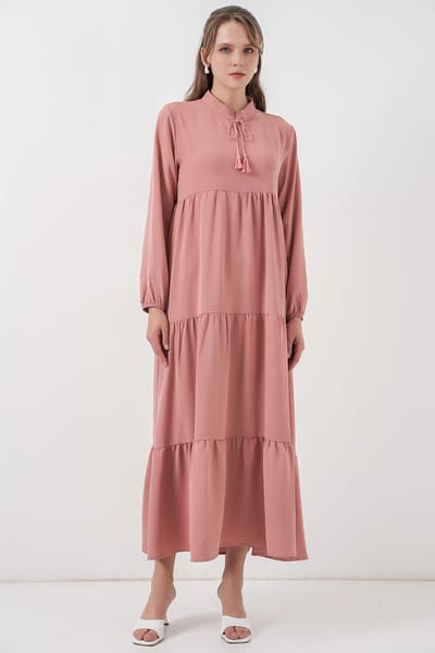 Maxi-jurk met Strikdetail