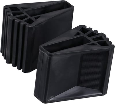 Laddervoeten - Antislip pads - Vloerbescherming - Elastisch rubber - 9.2x6.7x6.2cm - Zwart