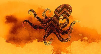 Fotobehang OctopusDesign3 DD118245 A.S. Création Atelier 47 | 3D Fotobehang op maat
