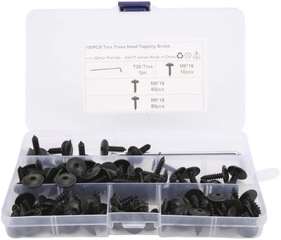 Dailygoods- Zelftappende Schroeven 100-delig - Vervanging M5x16/19mm - Hoogwaardig Mangaanstaal - Corrosiebestendig - Robuust en Duurzaam - Stevig Vastgezet