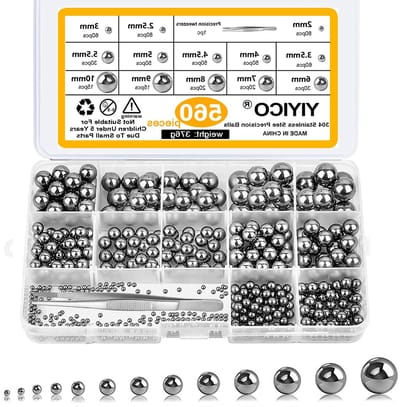 560 Stuks RVS Ballen voor Fietsen - Precisie Fiets Onderdelen in Diverse Maten 2-10 mm