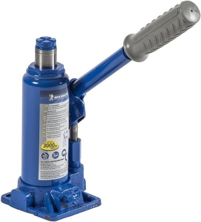 Hydraulische Flessenkrik 3T met Hefbereik van 195-385 mm