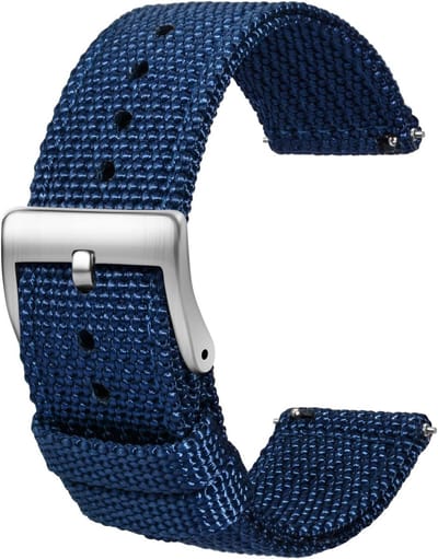 Nylon Horlogeband 20mm Zacht Canvas met Snelle Ontgrendelingspen - Militaire Stijl voor Mannen en Vrouwen, Verkrijgbaar in 18mm, 22mm en 24mm