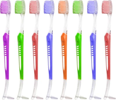 Orthodontische Tandenborstel voor Sintels en Orthodontische Beugels - Tandverzorging - Zacht - Twee Uiteinden - Interproximale Kop - Set van 8 - Geschikt voor Volwassenen en Kinderen - Blauw