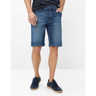 Brax Heren Bermuda  Style CLINT B DARK STEEL USED, denim donkerblauw, maat 36