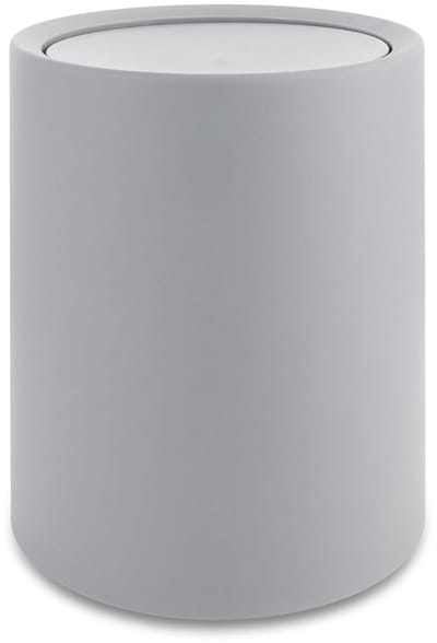 8 Litre Grijze Mat Afvalemmer met Flipdeksel, Veelzijdige Badkamer Prullenbak, Perfect voor Cosmetica en Kantoorgebruik