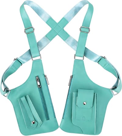 Kahil Schoudertas Heren Crossbody Anti-diefstal - Verborgen Rits - Verstelbare Band - Mintgroen
