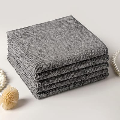 Handdoek - Vod - Lappen - Microvezel Reinigingsdoeken - Multifunctionele Reinigingsdoeken - Herbruikbaar - Superzacht - Sneldrogend - Reinigingsdoekjes voor Keuken, Auto, Motorfiets, Raam - Grijs - 40 x 40 cm
