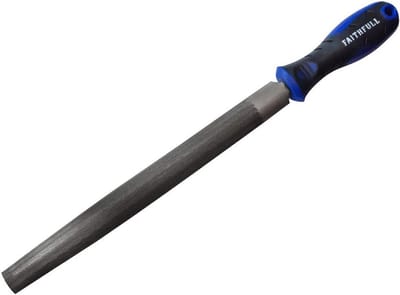 Halfronde Motor Vijl - Metaalvijl Ingenieursvijl - Metaal Bewerken - Dubbele Snede Veiligheidsrand - 250 mm - Multicolour