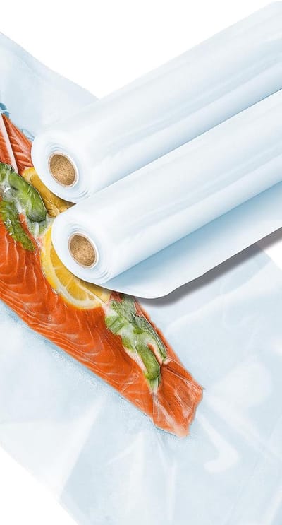Steba - Vacuümfolierollen - 20x600 cm - - Geschikt voor Diepvries, Magnetron en Sous Vide Koken - 3D structuur - 2 Stuks