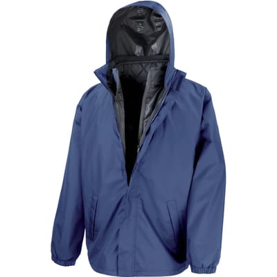 Result 3-in-1 Jacket With Quilted Bodywarmer RT215X - Navy - S